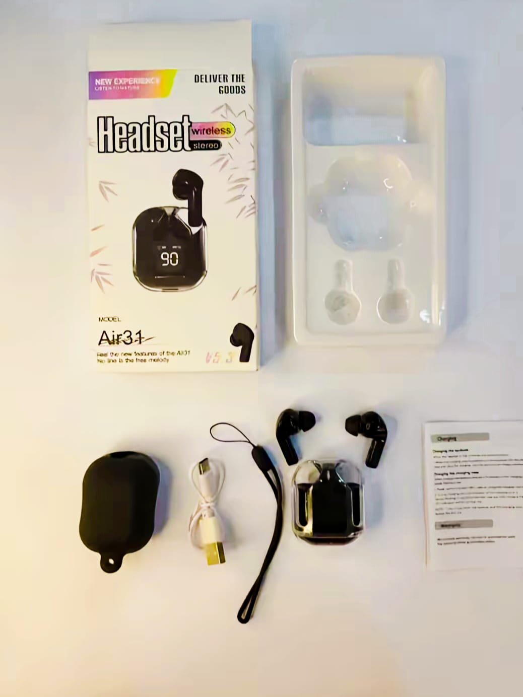 Air 31 TWS Transparent Earbuds Bluetooth 5.3V
