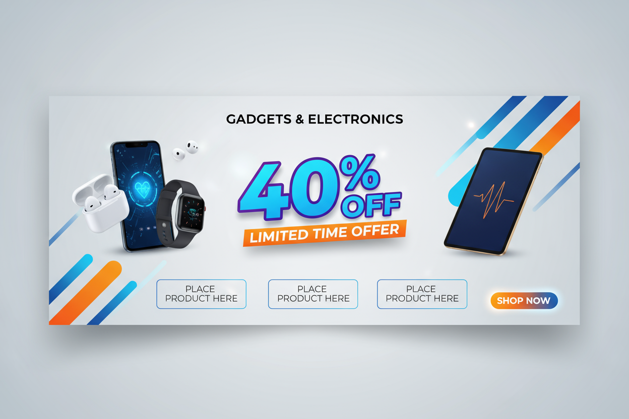  create A gadjet tamplate 40% discount 