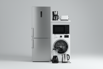 create photo of home appliances just appliances products dont mention products names prices of anything 